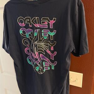 Oakley Black T-Shirt with Multicolor Logo